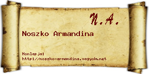 Noszko Armandina névjegykártya